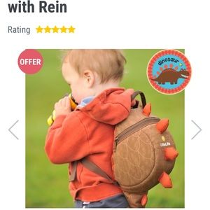 Toddler backpack with rein